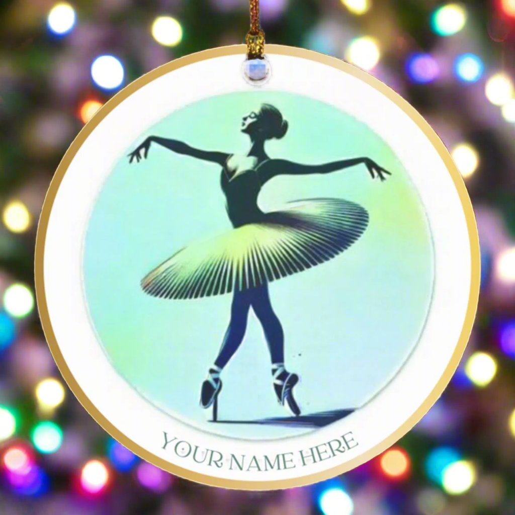 Ballerina Ornament Customizable Name Present