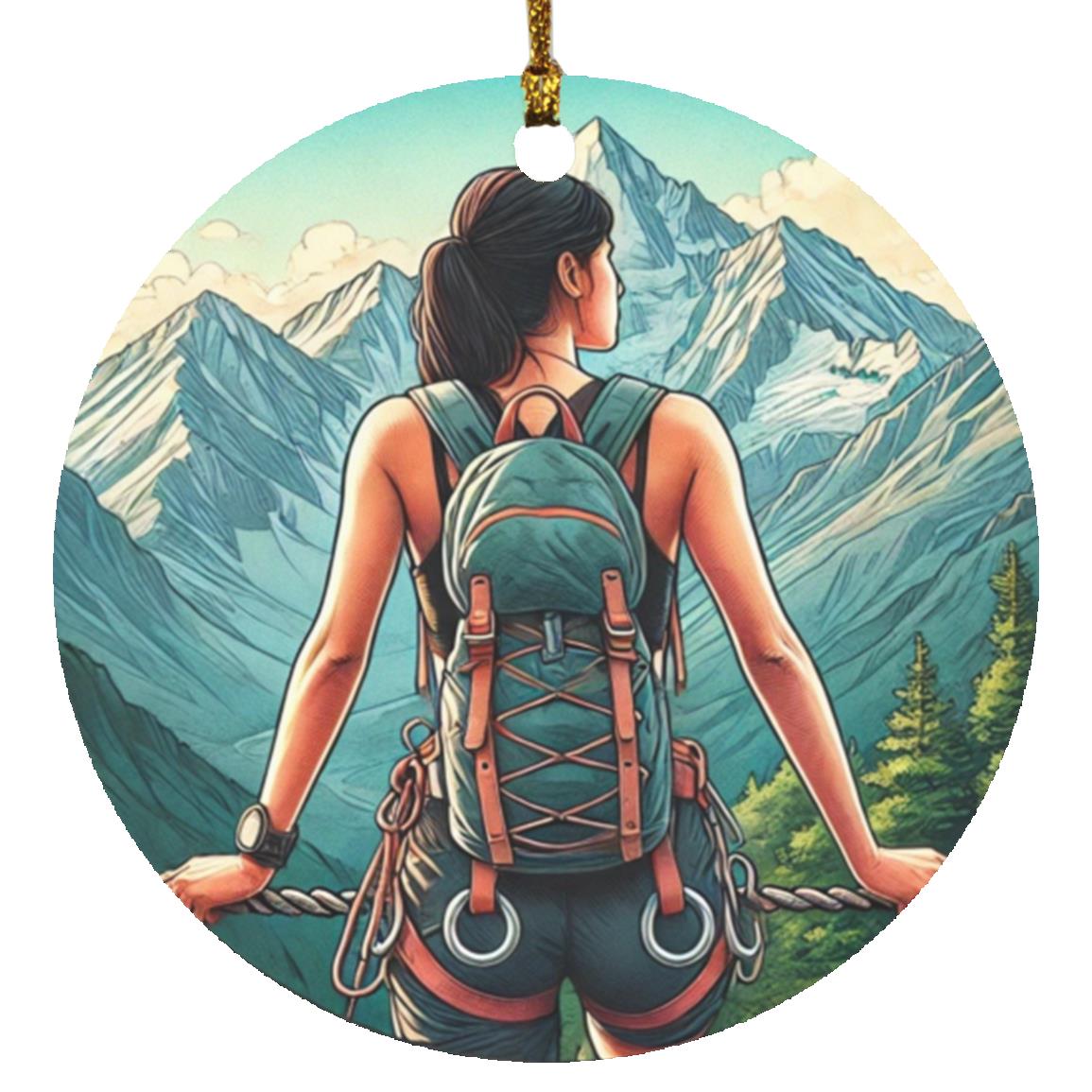 Feminine Hiker Ornament