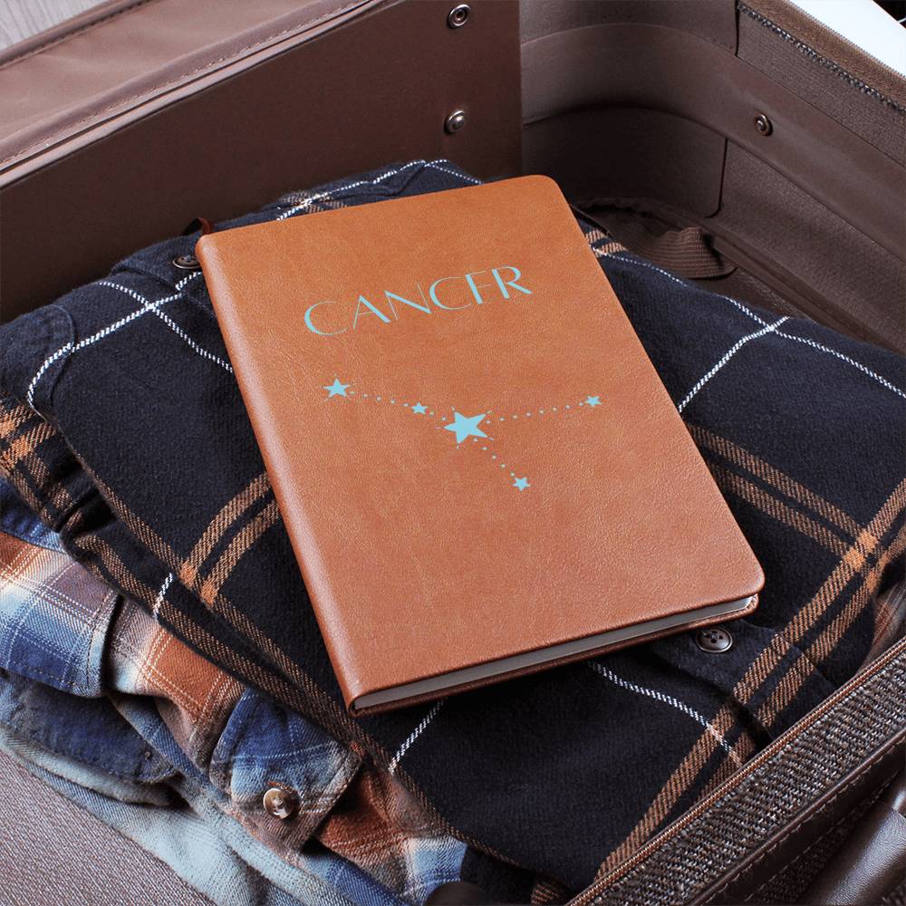 Cancer Zodiac Sign Constellation Vegan Leather Journal FREE SHIPPING AND HANDLING INCLUDED