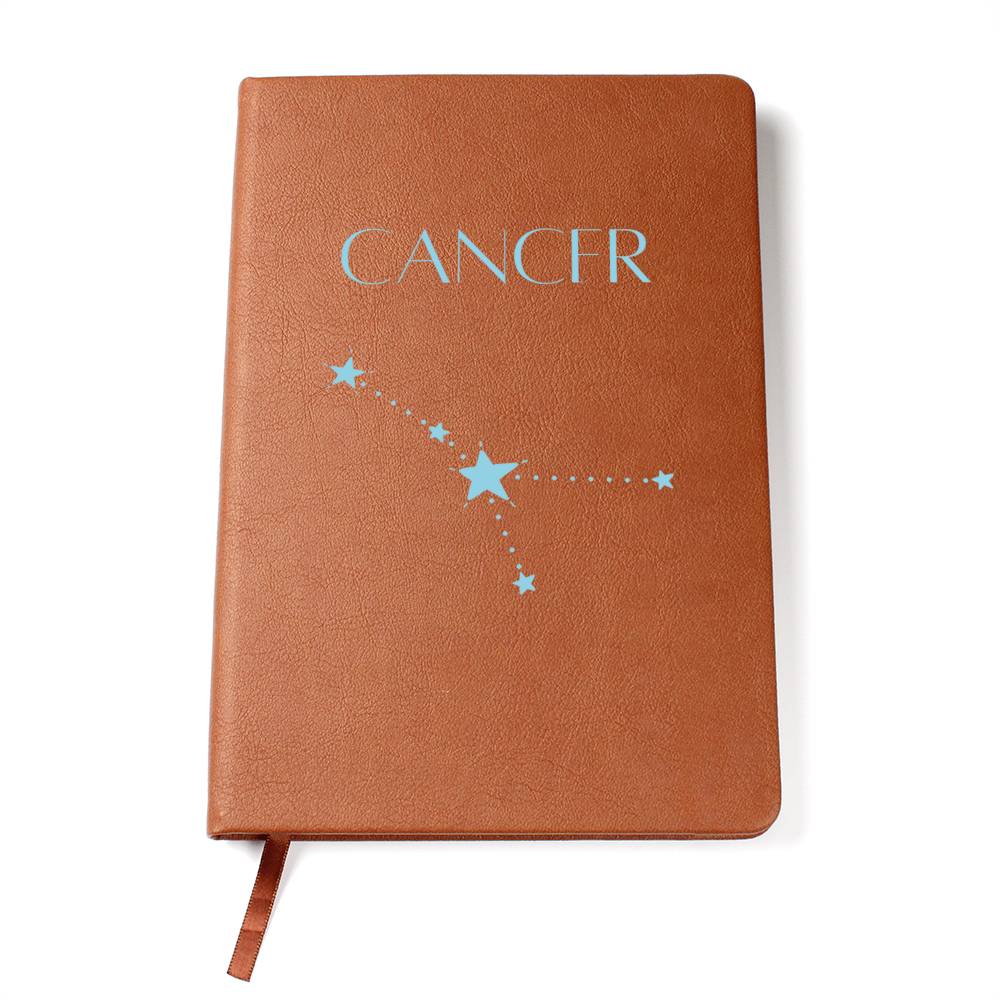 Cancer Zodiac Sign Constellation Vegan Leather Journal FREE SHIPPING AND HANDLING INCLUDED