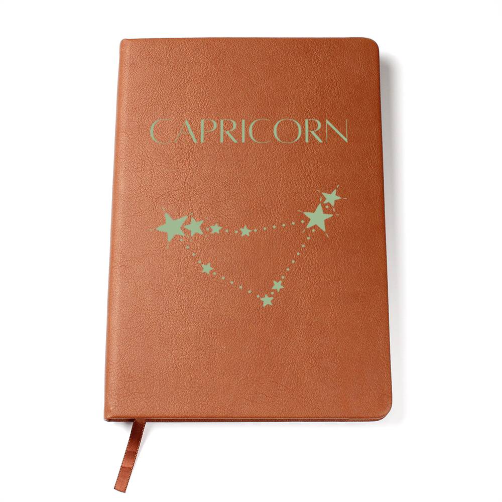 Capricorn Zodiac Sign Constellation Vegan Leather Journal FREE SHIPPING AND HANDLING INCLUDED