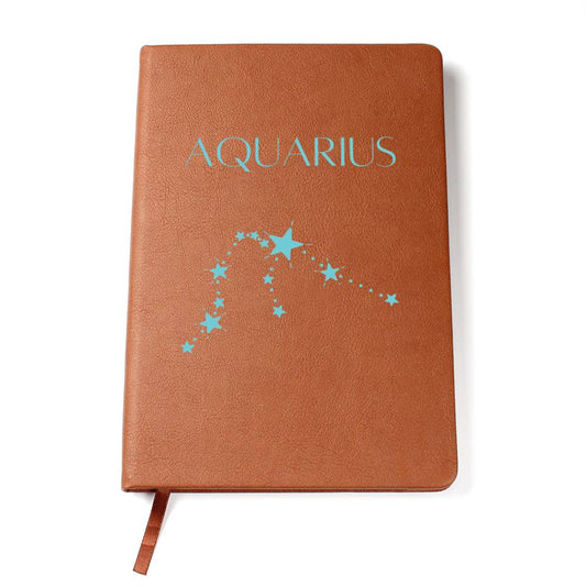 Aquarius Zodiac Sign Constellation Vegan Leather Journal FREE SHIPPING AND HANDLING INCLUDED