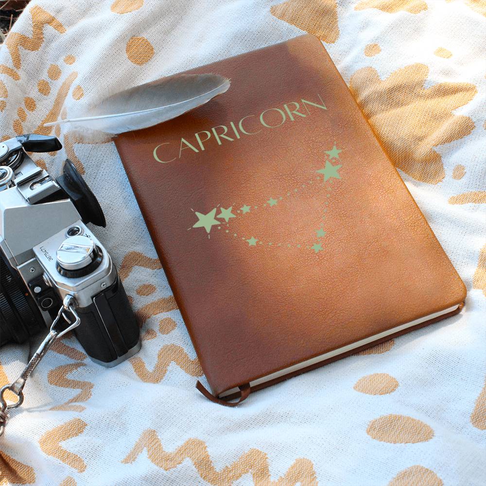 Capricorn Zodiac Sign Constellation Vegan Leather Journal FREE SHIPPING AND HANDLING INCLUDED