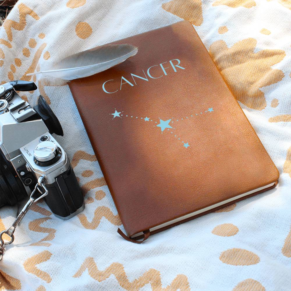 Cancer Zodiac Sign Constellation Vegan Leather Journal FREE SHIPPING AND HANDLING INCLUDED